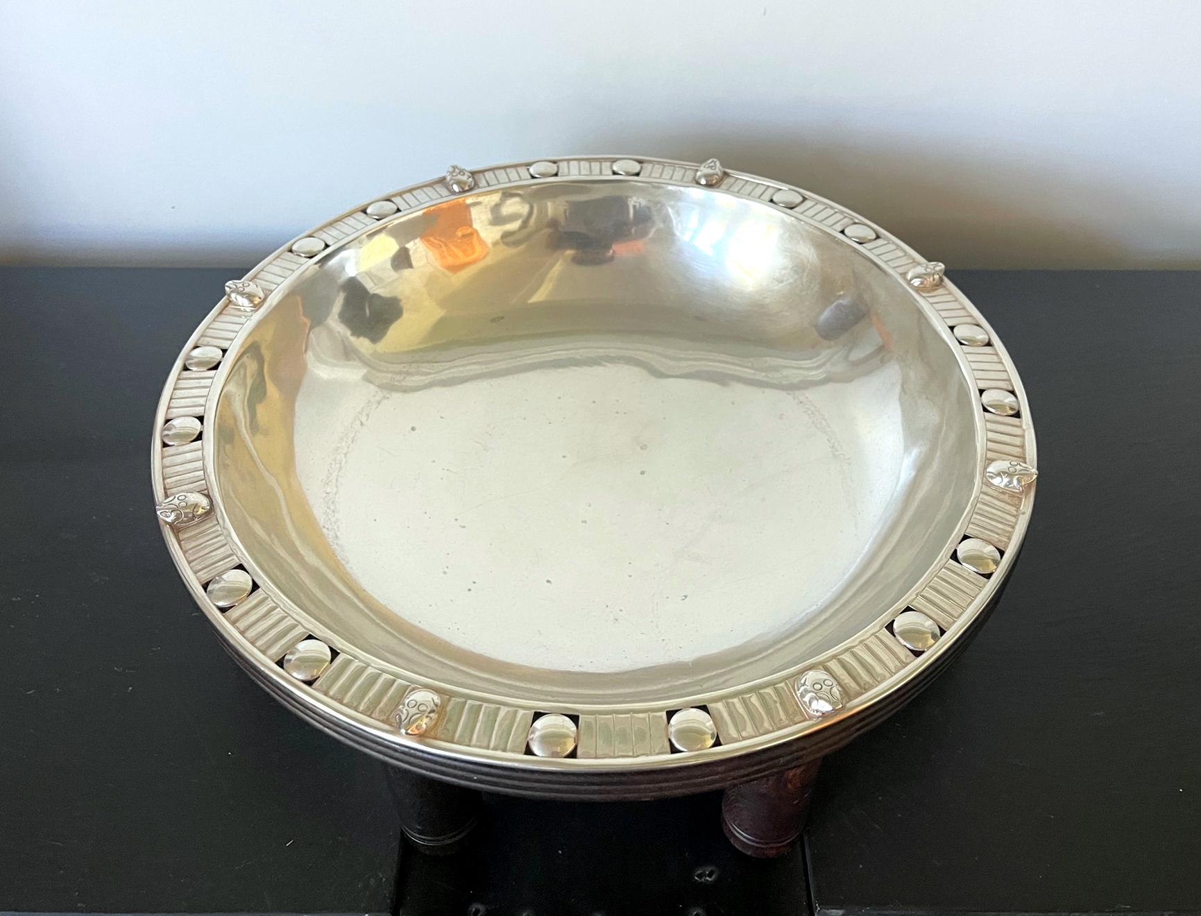 Mid-Century Modern Large Mexican Modern Sterling Silver Center Bowl William Spratling