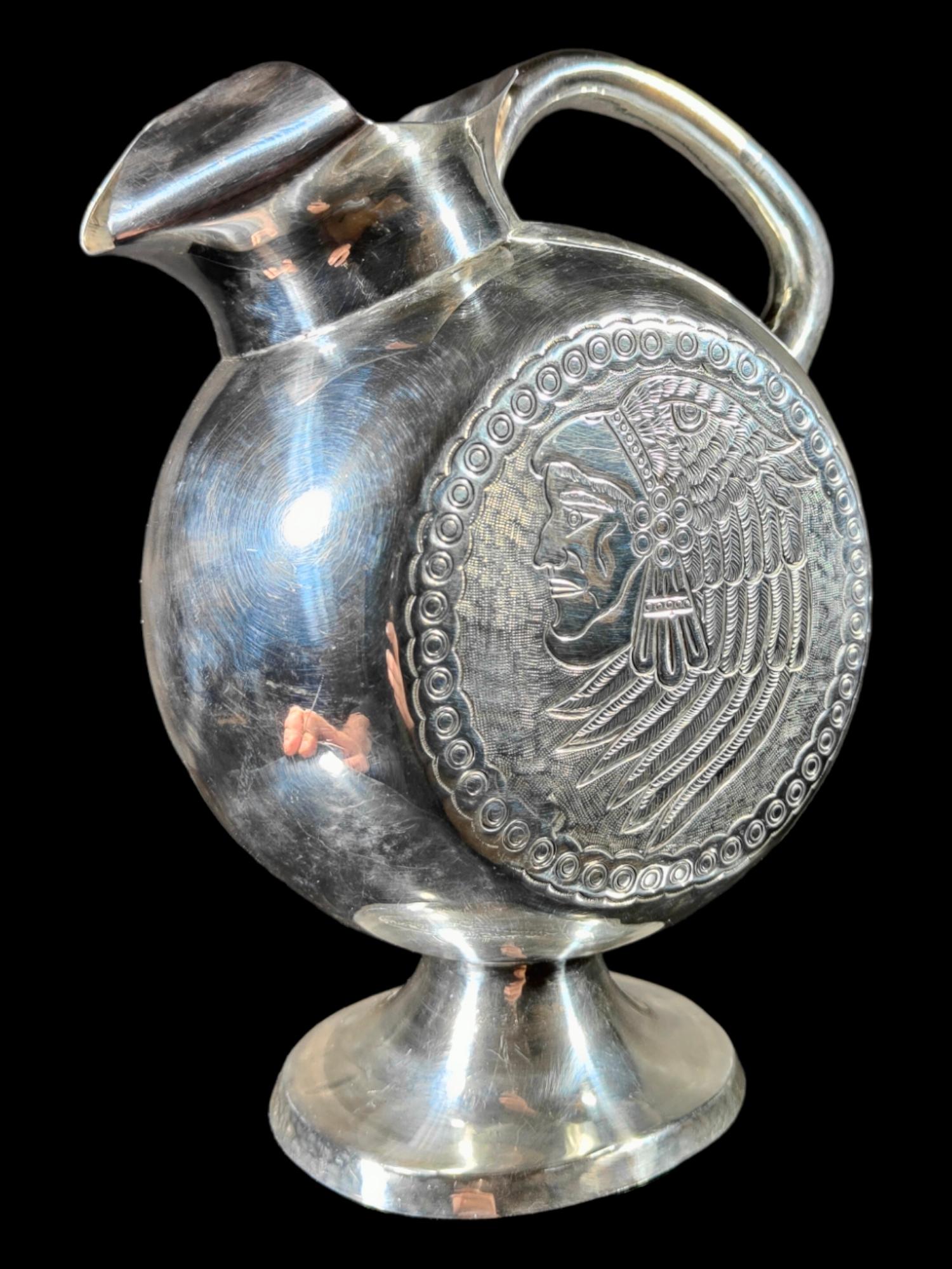 Large Mexican Pot Sterling Silver From 50 S In Excellent Condition For Sale In Madrid, ES
