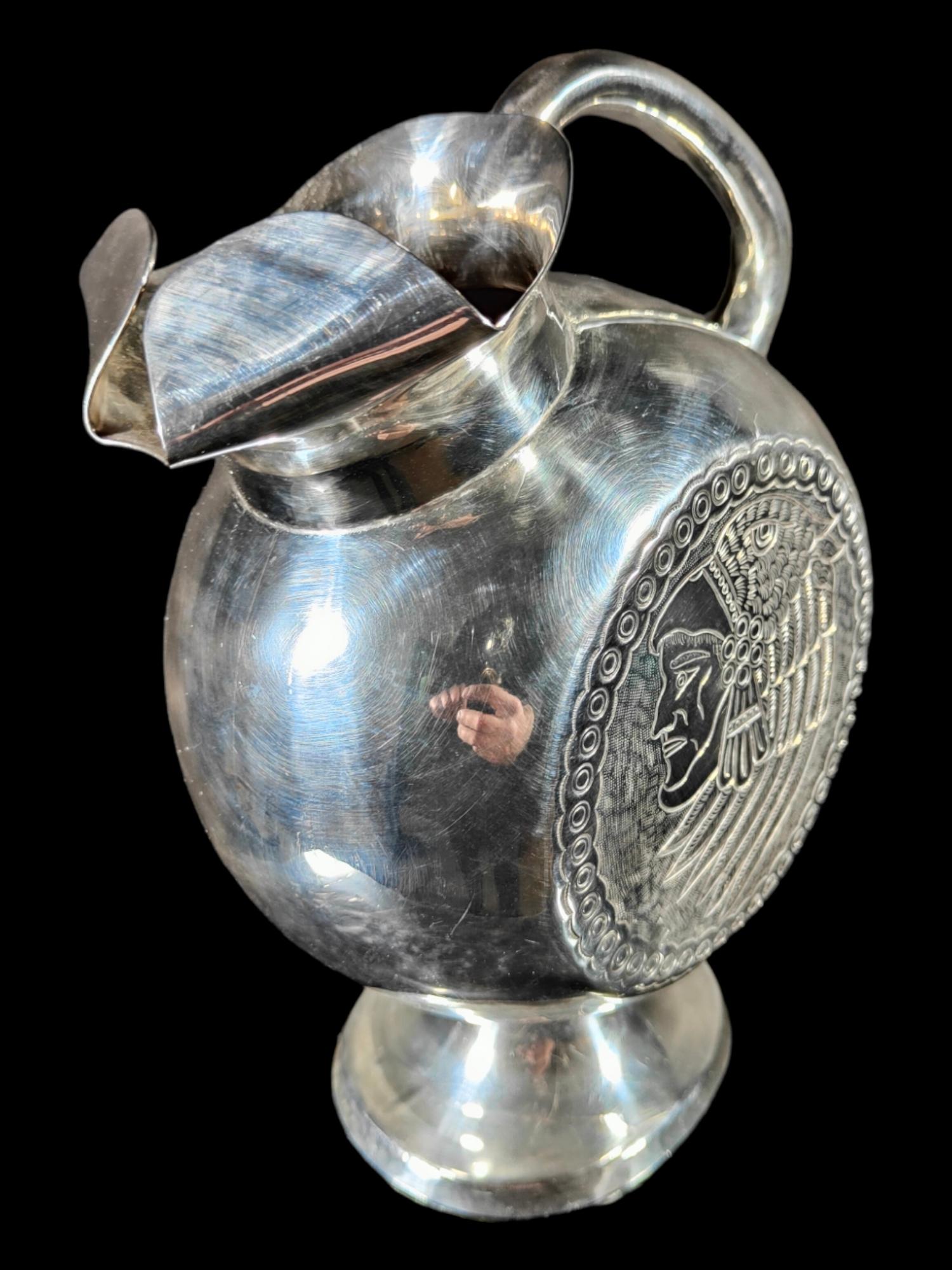 Grand pot mexicain en argent sterling de 50 S en vente 3