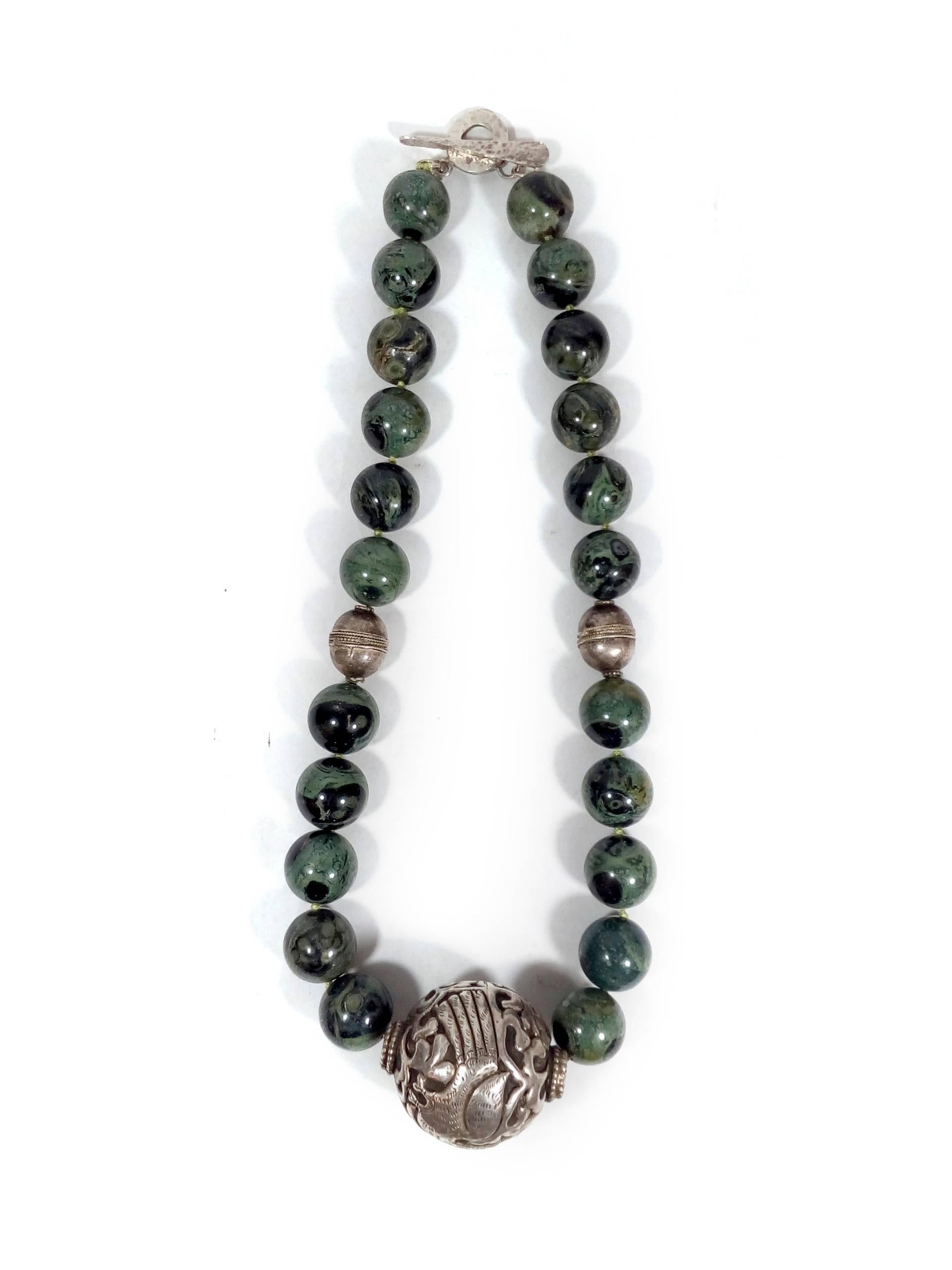 serpentine stone necklace