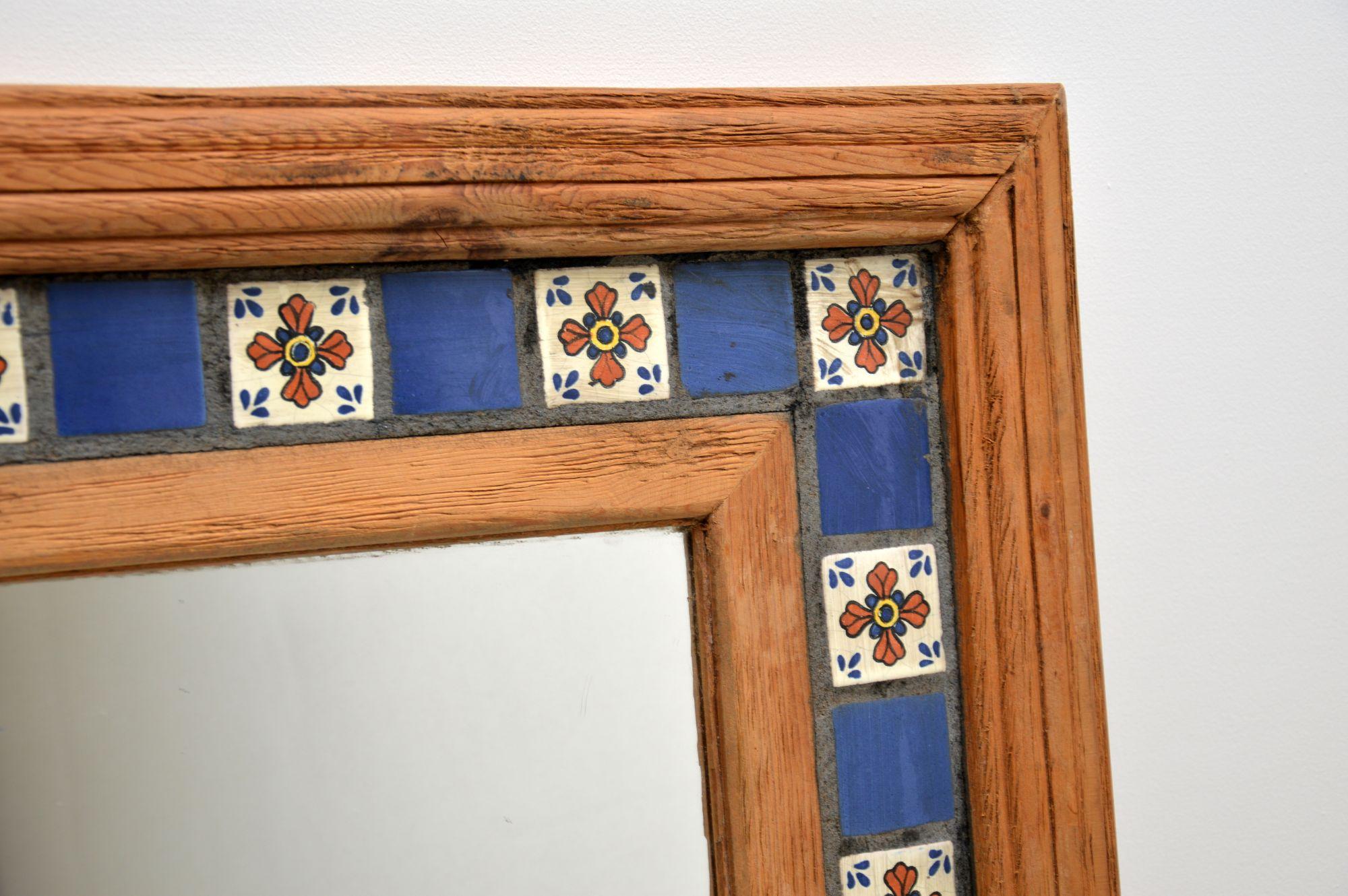 Large Mexican Tiled Mirror Vintage, 1950’s In Good Condition In London, GB