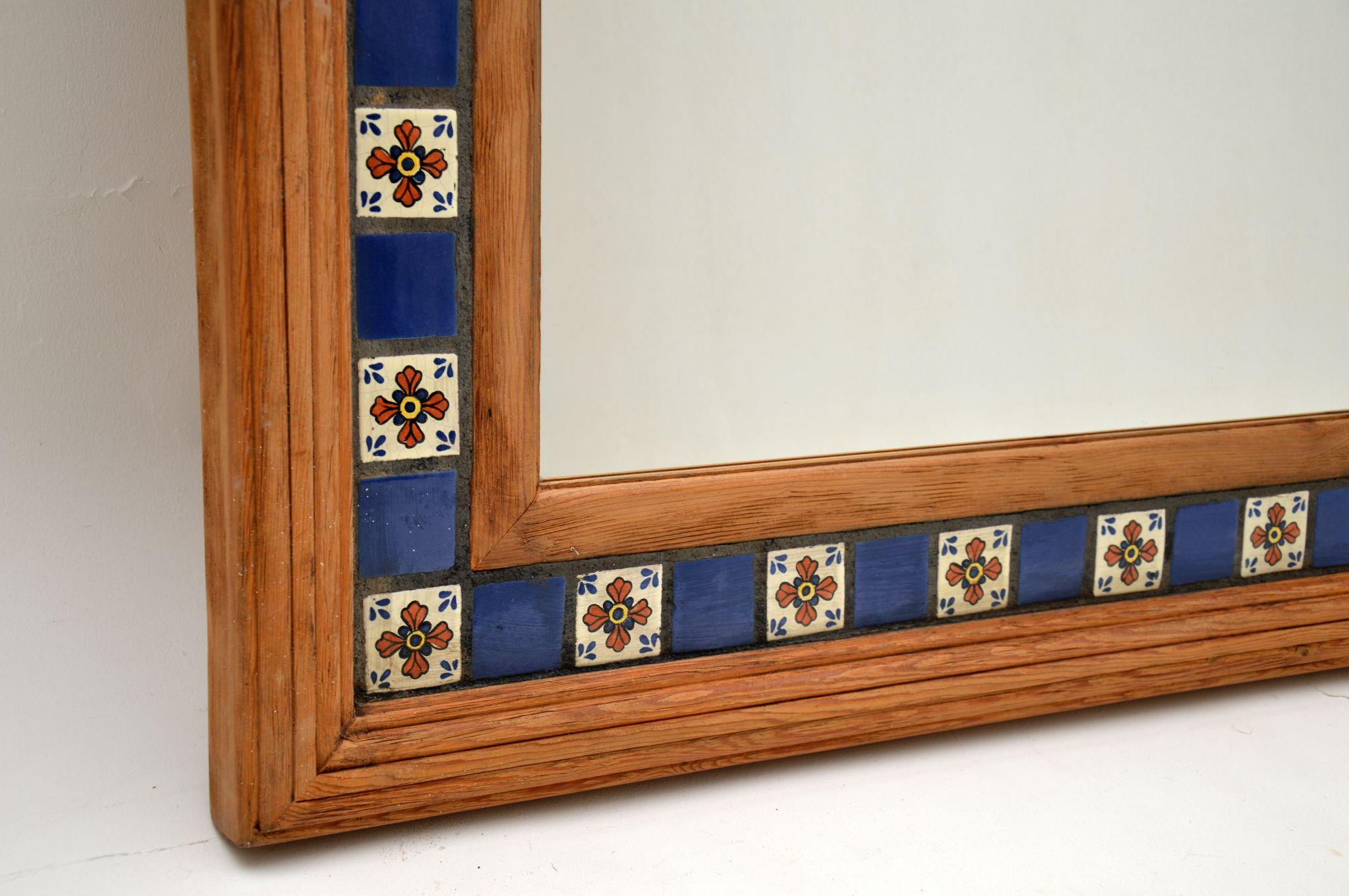 Mid-20th Century Large Mexican Tiled Mirror Vintage, 1950’s