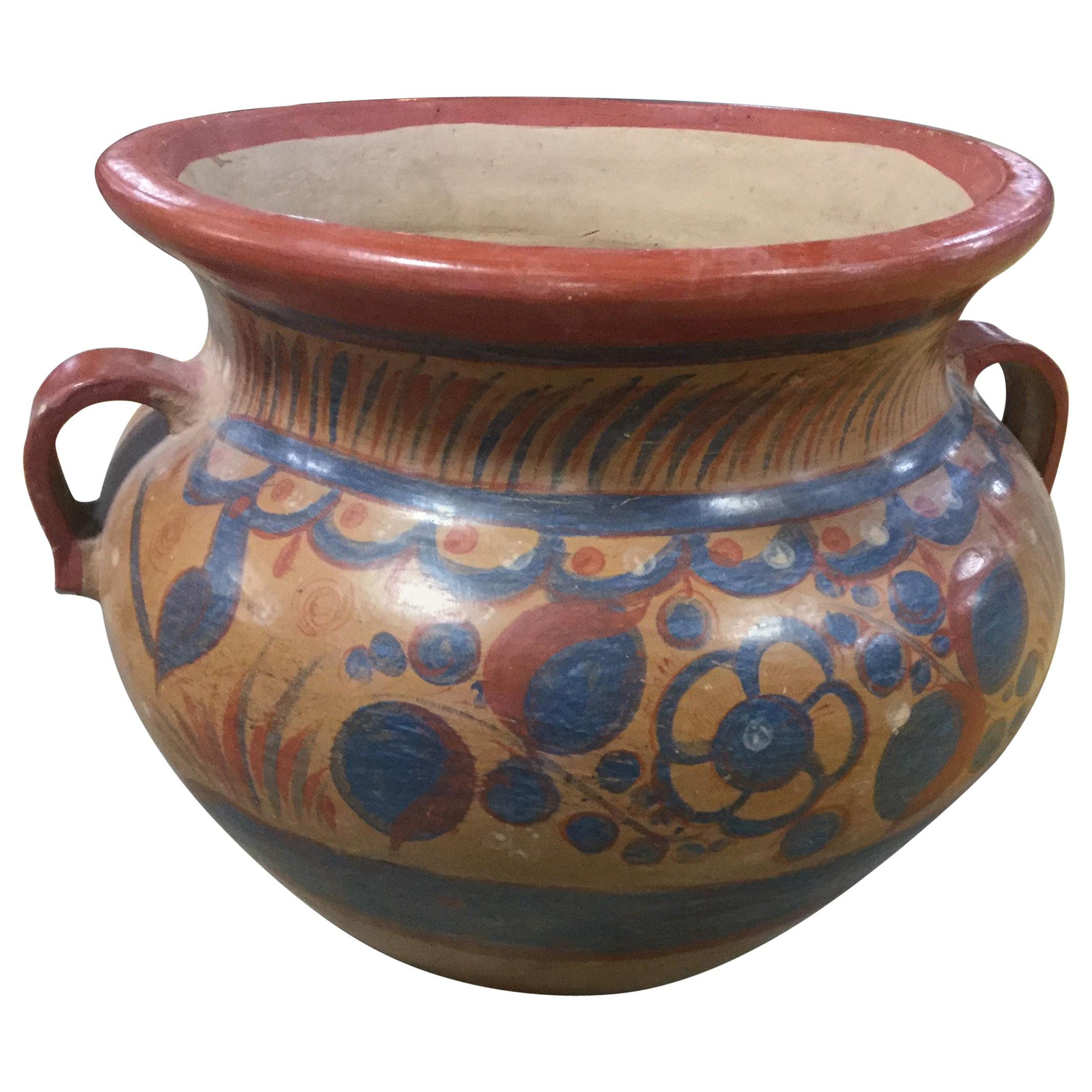 Large Mexican Vase Tonala, 1960 For Sale