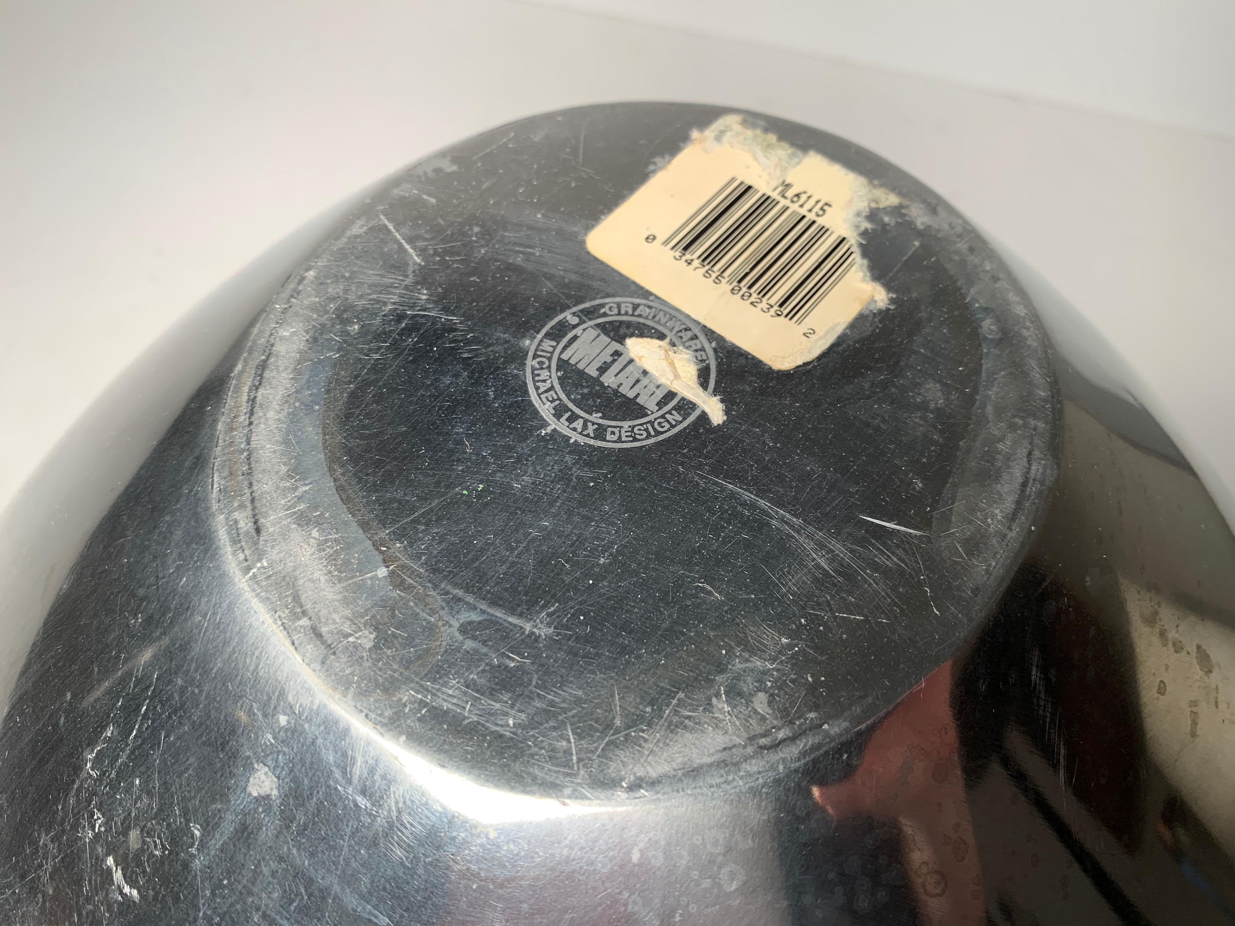 Large Michael Lax Polished Aluminum Bowl For Sale 1