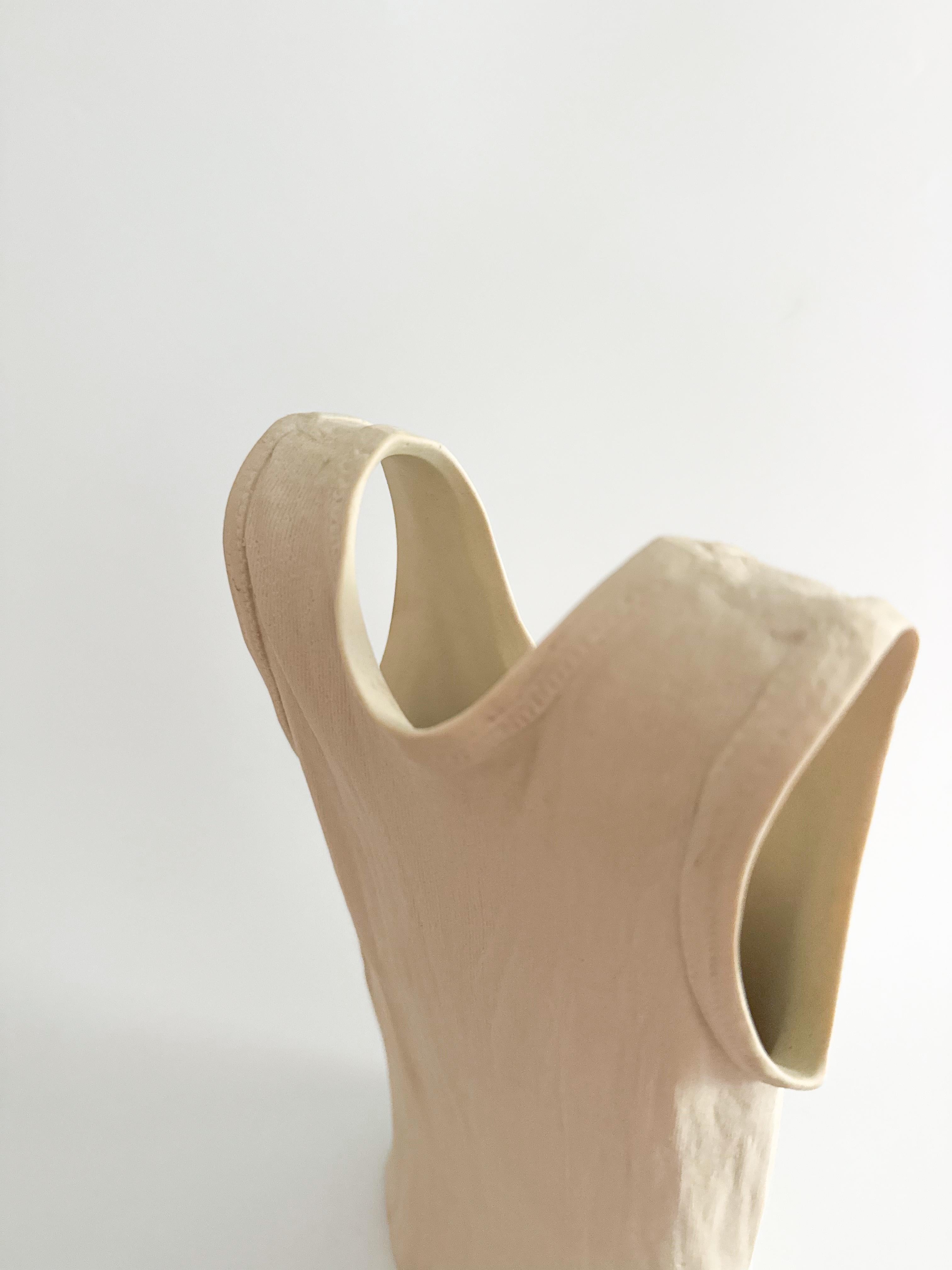Große Michel Harvey Keramik Tank Top Vase - Skulpturale Quebec Kunst Töpferei Kanada im Angebot 1