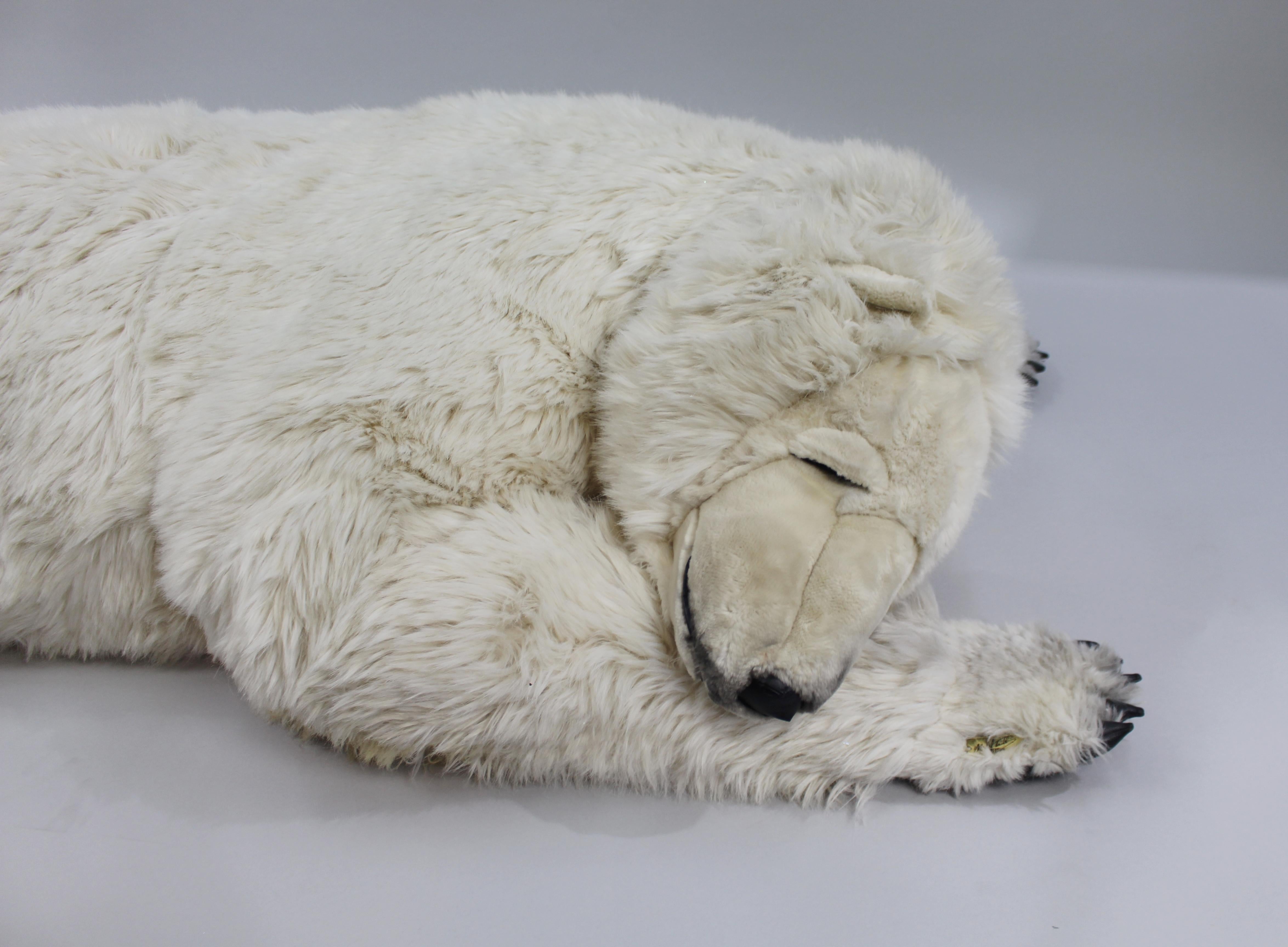 French Large Michel Taillis Automated Sleeping Polar Bear For Sale