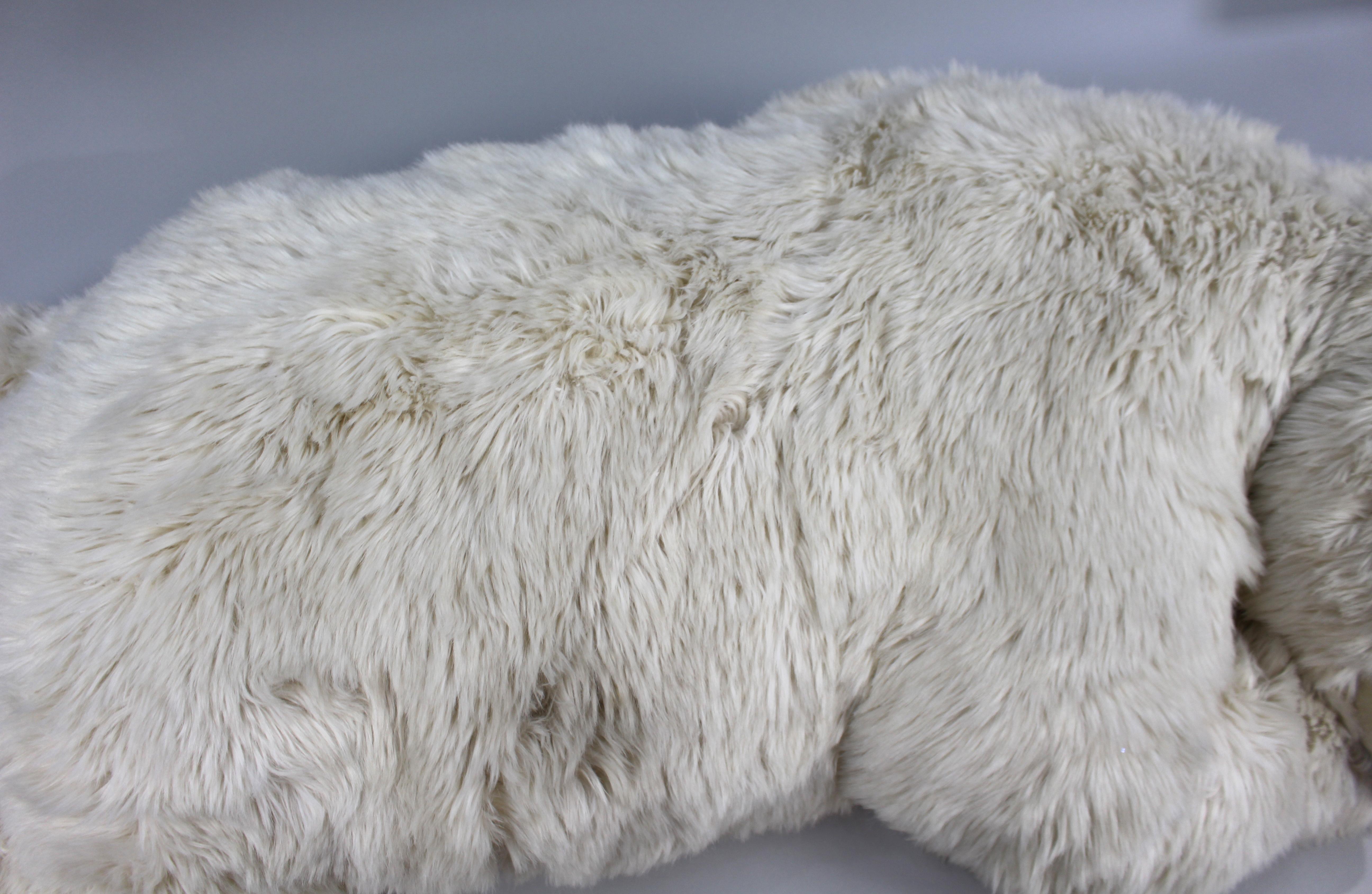 Fabric Large Michel Taillis Automated Sleeping Polar Bear For Sale