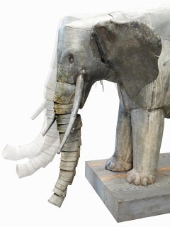 Large Mid 1800s Zinc Automaton Elephant