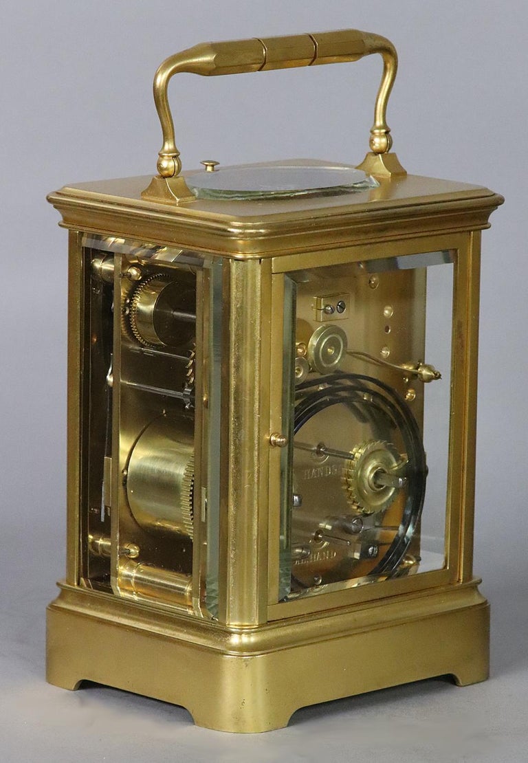 French Large Mid-19th Century Carriage Clock by Drocourt