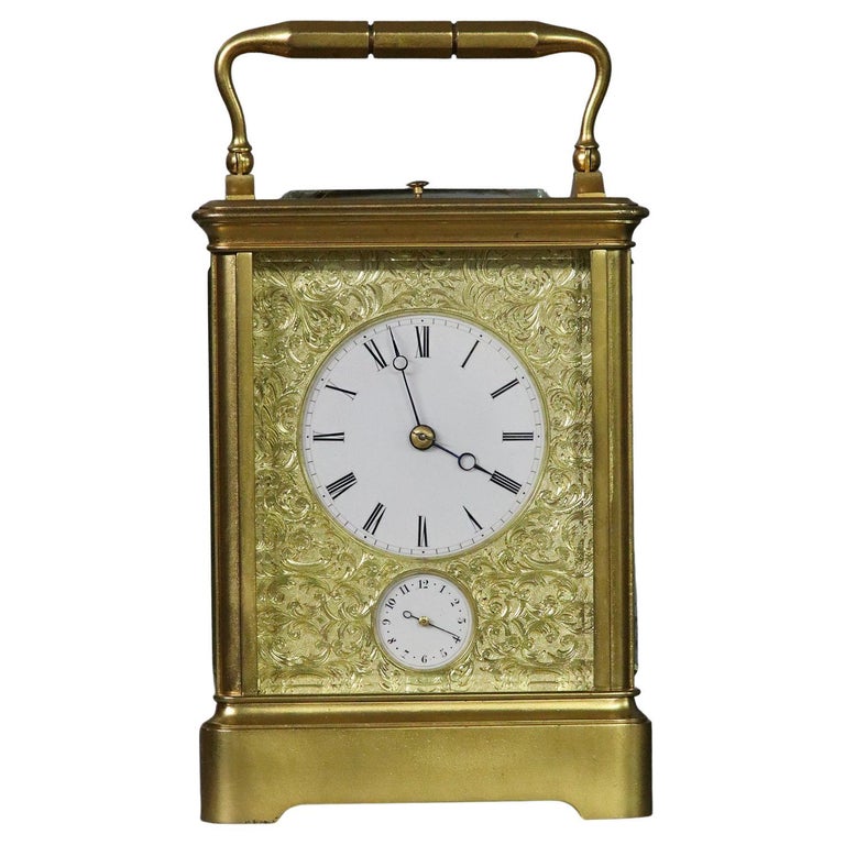 Large Mid-19th Century Carriage Clock by Drocourt
