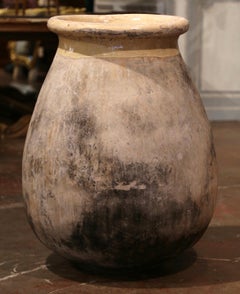 Large Mid-19th Century French Terracotta Olive Jar from Provence