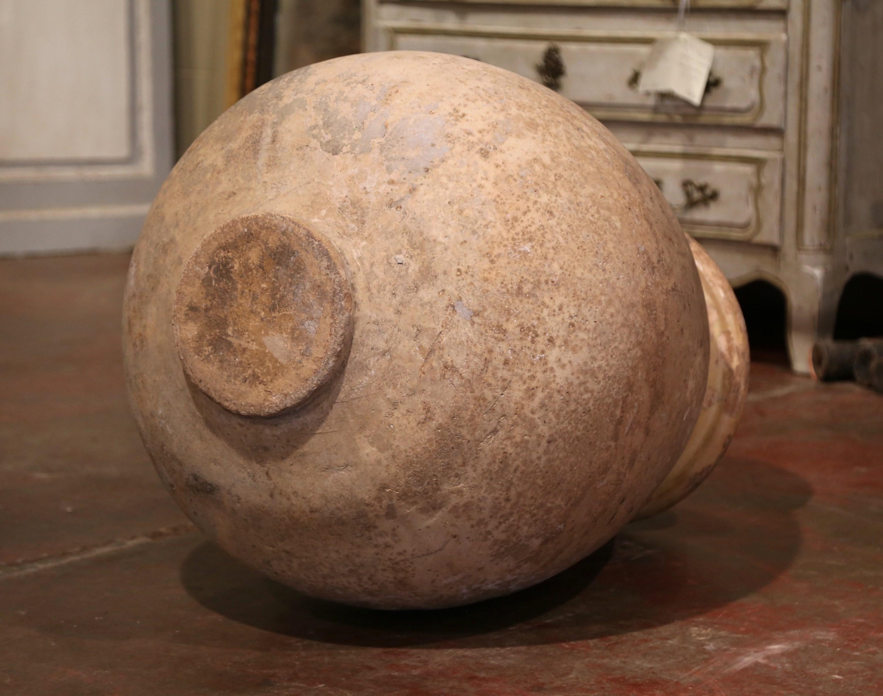 Large Mid-19th Century French Terracotta Olive Jar from Provence 3