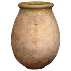 Antique Large Mid-19th Century French Terracotta Olive Jar from Provence