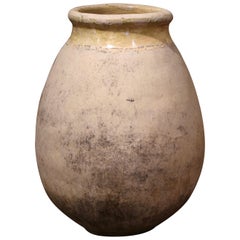 Large Mid-19th Century French Terracotta Olive Jar from Provence