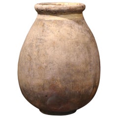 Large Mid-19th Century French Terracotta Olive Jar from Provence