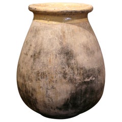 Large Mid-19th Century French Terracotta Olive Jar from Provence