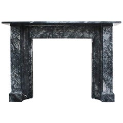 Antique Large Mid-19th Century Grey Marble Fireplace Surround
