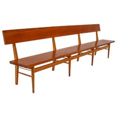 Large Mid-20 Century Scandinavian Wooden Bench