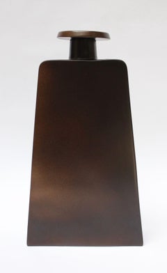 Large Mid-20th Century, American Modern Studio Stoneware Bottle by Kay Finch