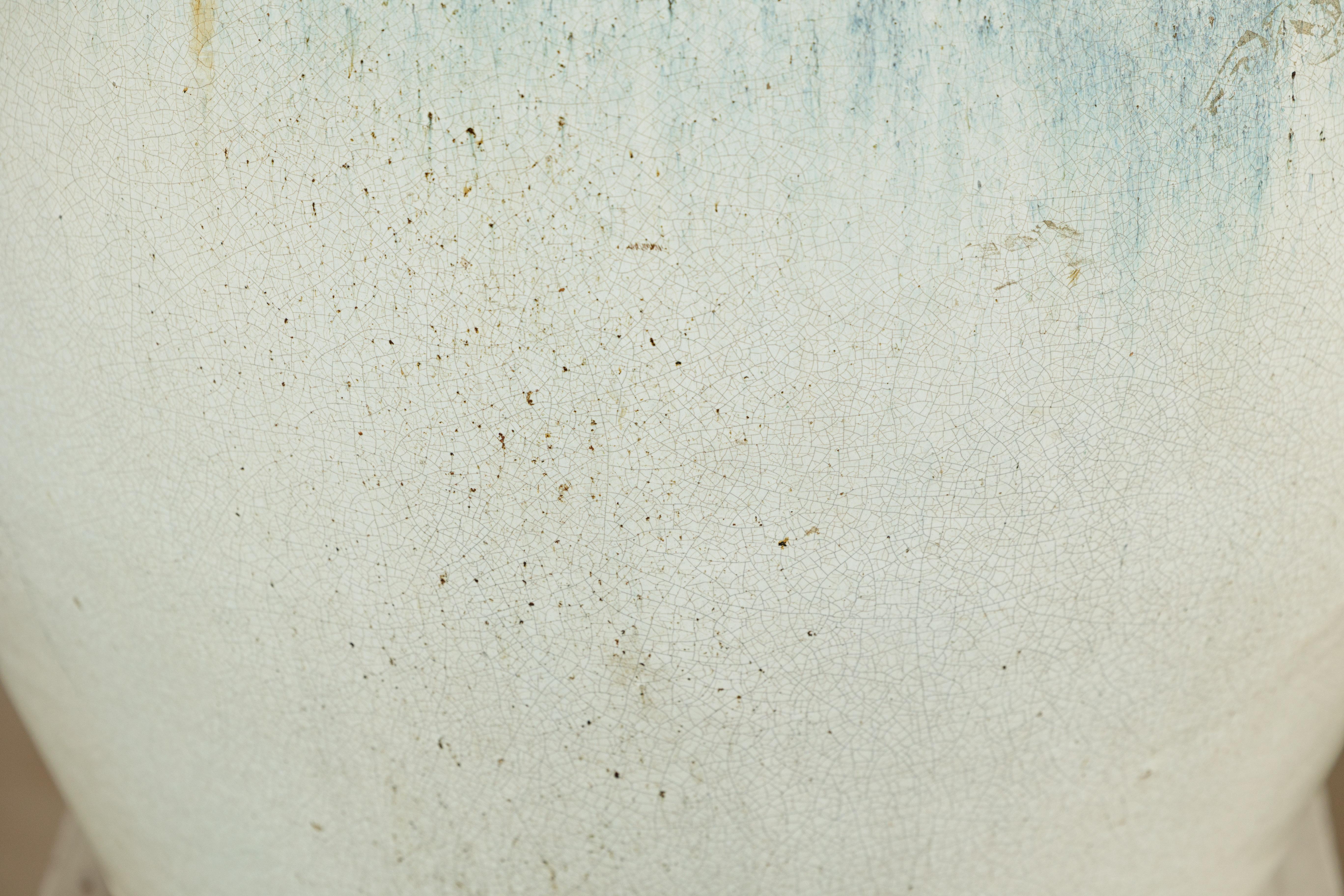 Großes chinesisches Pflanzgefäß aus Keramik mit Craquelé-Glasur aus der Mitte des 20. Jahrhunderts in zartem Weiß im Angebot 6