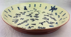 Large French Ceramic Serving Bowl, Signed LaCoste
