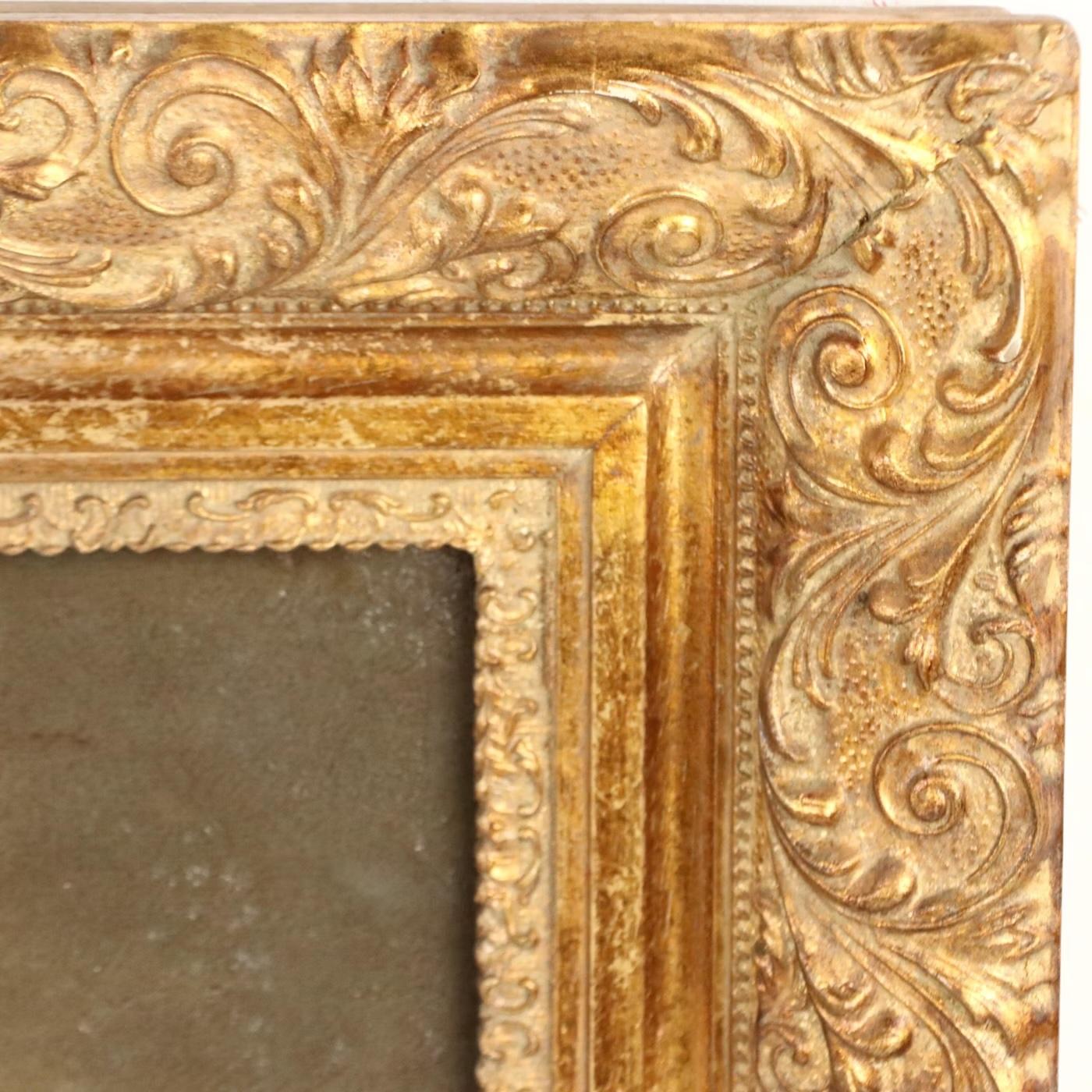 Large Mid-20th Century European Romantic Landscape Painting, Oil on Canvas For Sale 8