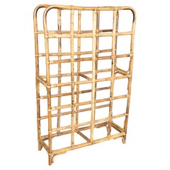 Große Mitte des 20. Jahrhunderts Französisch Bamboo Weinregal Halter Stand