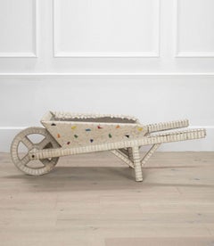 Large Mid-20th Century French Pique Assiette Wheelbarrow Jardiniere