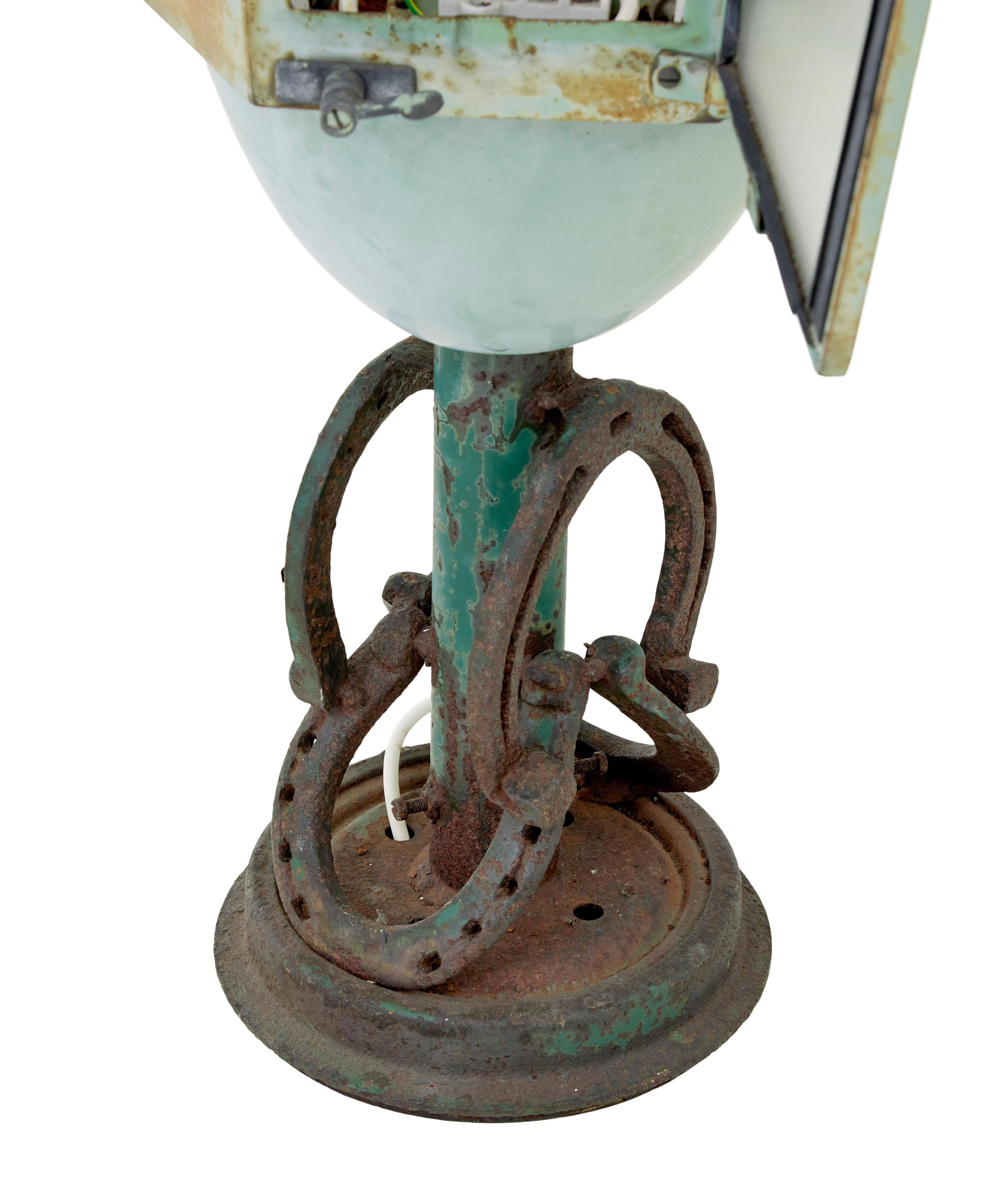 German Large mid 20th century industrial Siemens light For Sale