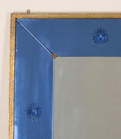 Large Mid-20th Century Italian Cristal Arte Mirror By Luigi Colli