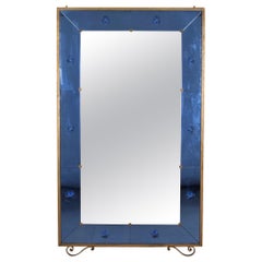 Large Mid-20th Century Italian Cristal Arte Mirror By Luigi Colli