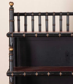 Large Mid-20th Century Italian Faux Bamboo Étagère with Chinoiserie Drawers