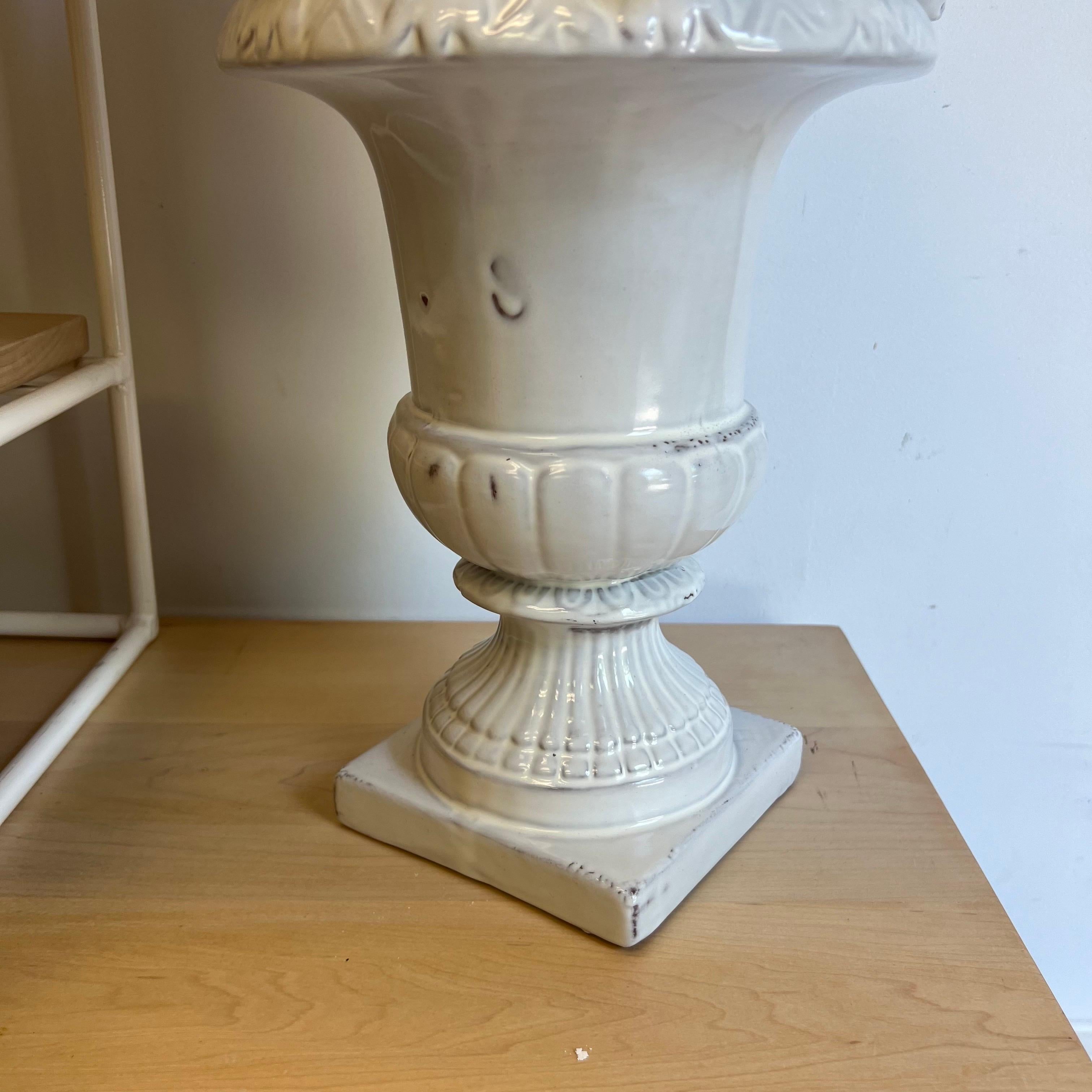 Large Mid 20th Century Italian White Blanc De Chine Creamware Fruit Topiary For Sale 2