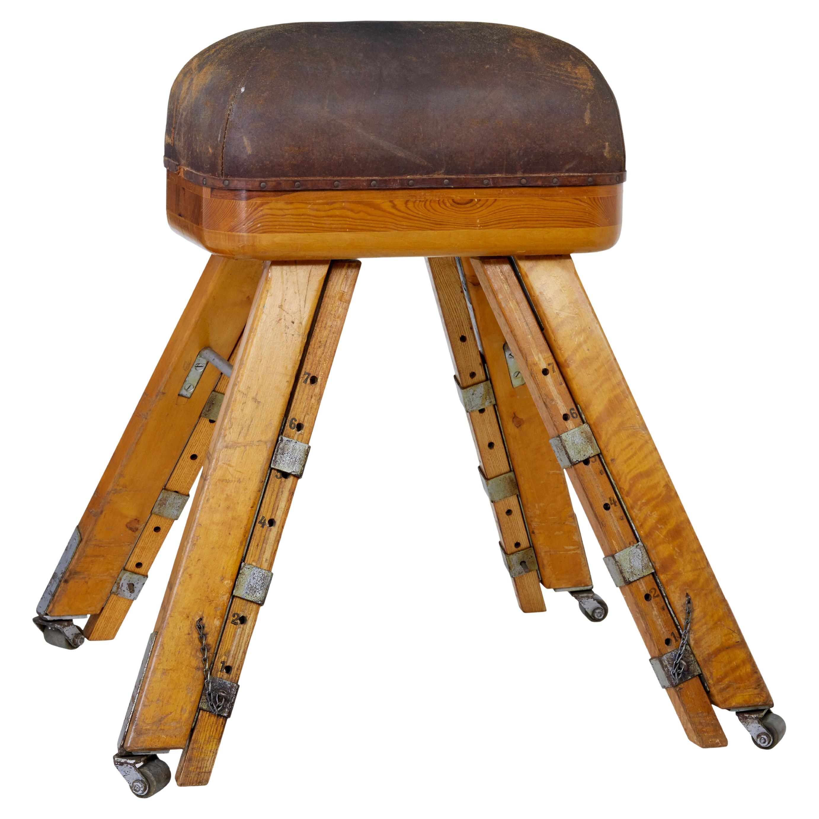 Large Mid-20th Century Scandinavian Pine Gym Horse For Sale