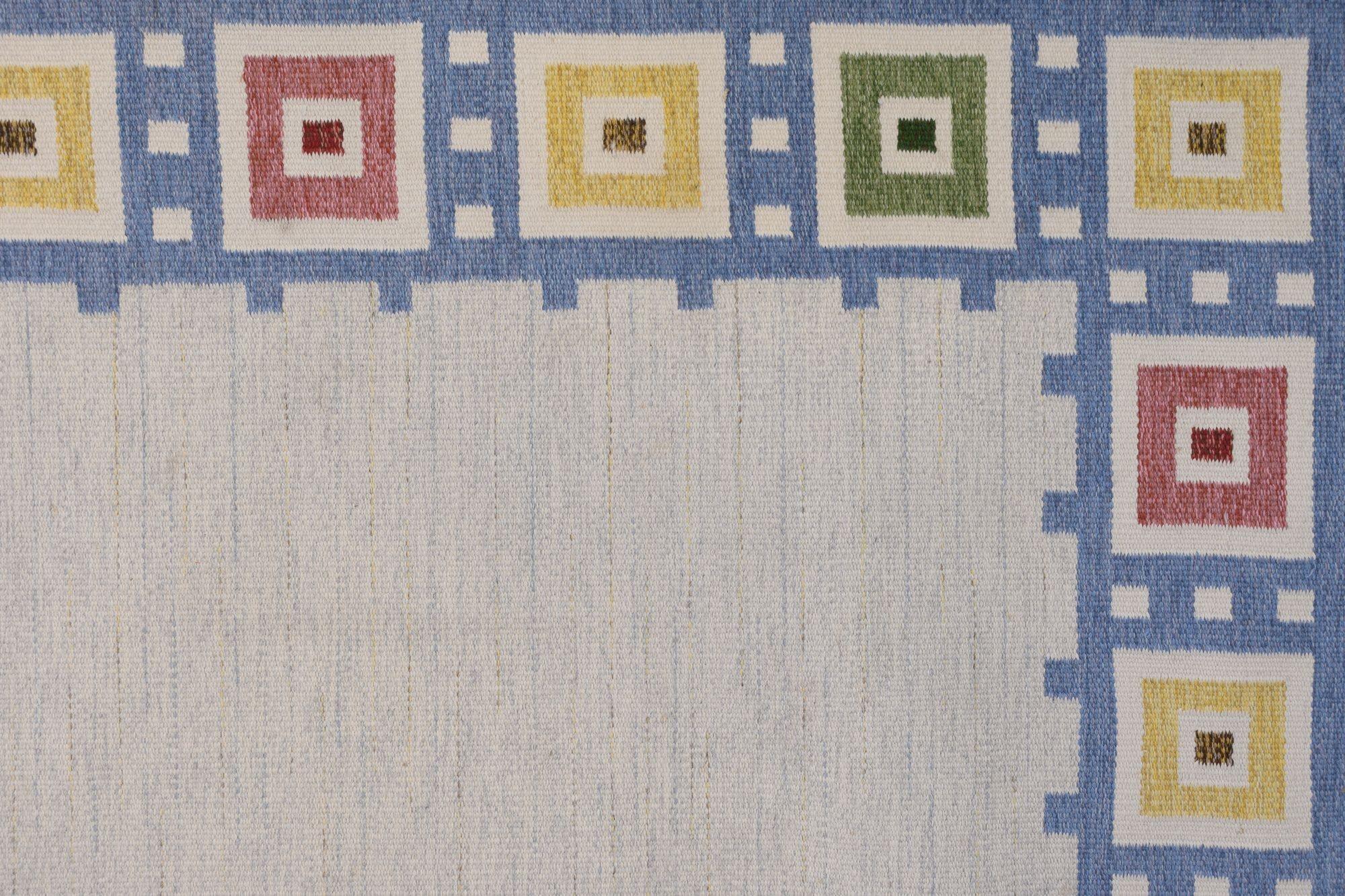 Svedese Grande kilim svedese della metà del XX secolo in vendita