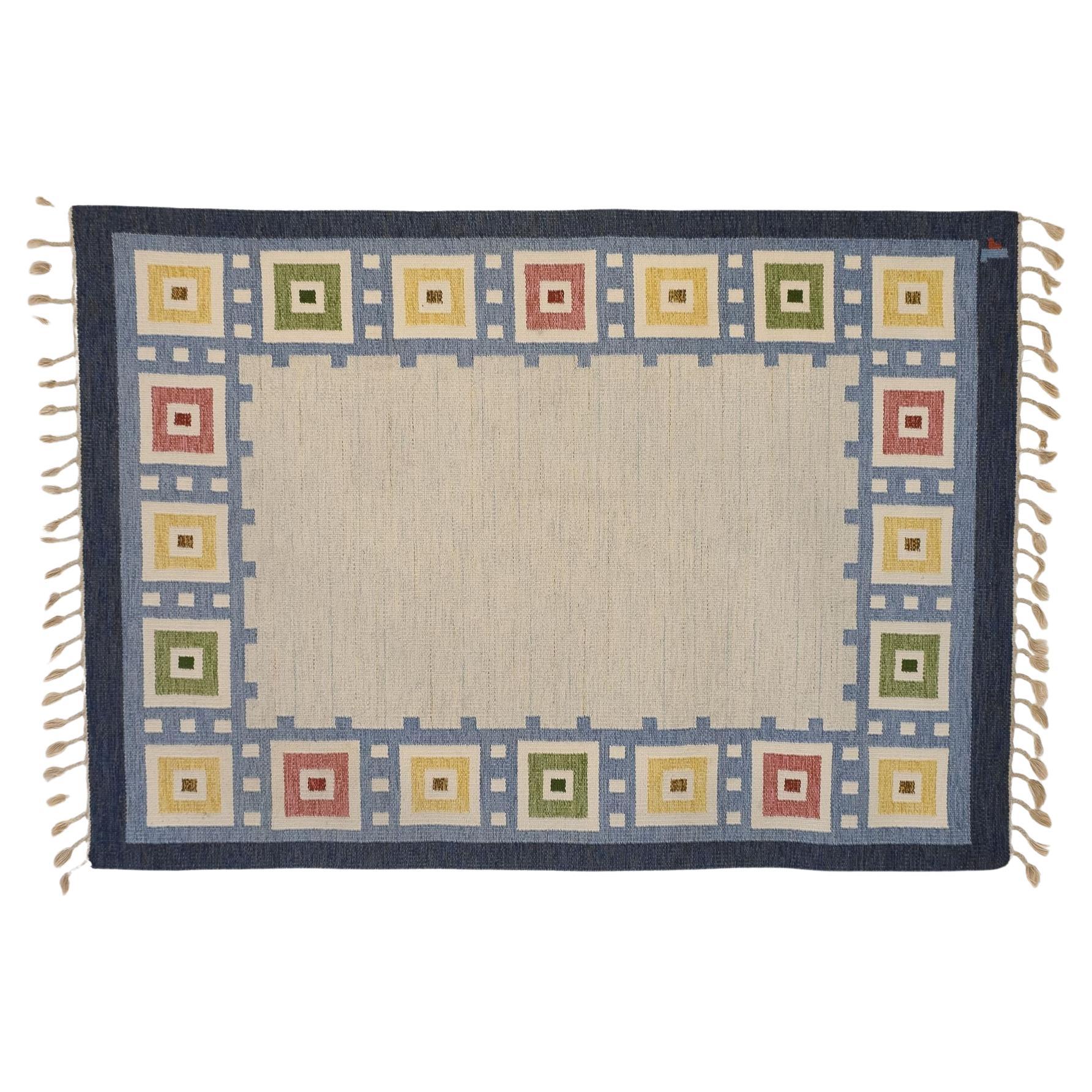 Large Mid-20th Century Swedish Kilim