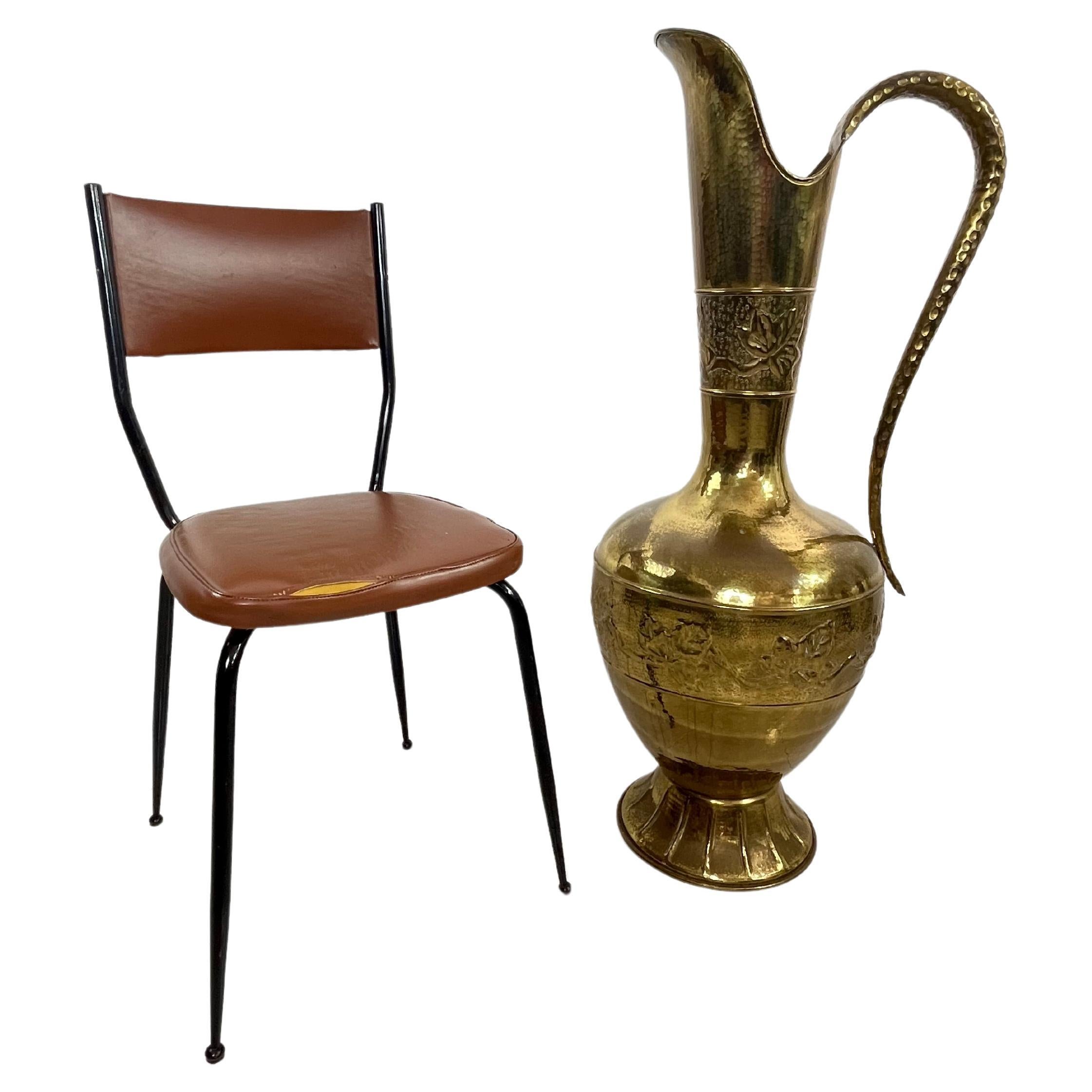 Large Mid-Century 1960s Brass Amphora