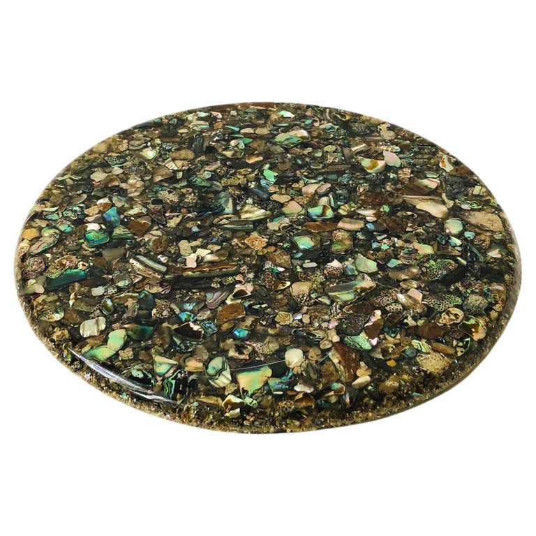 Large Mid Century Abalone Shell Trivet at 1stDibs
