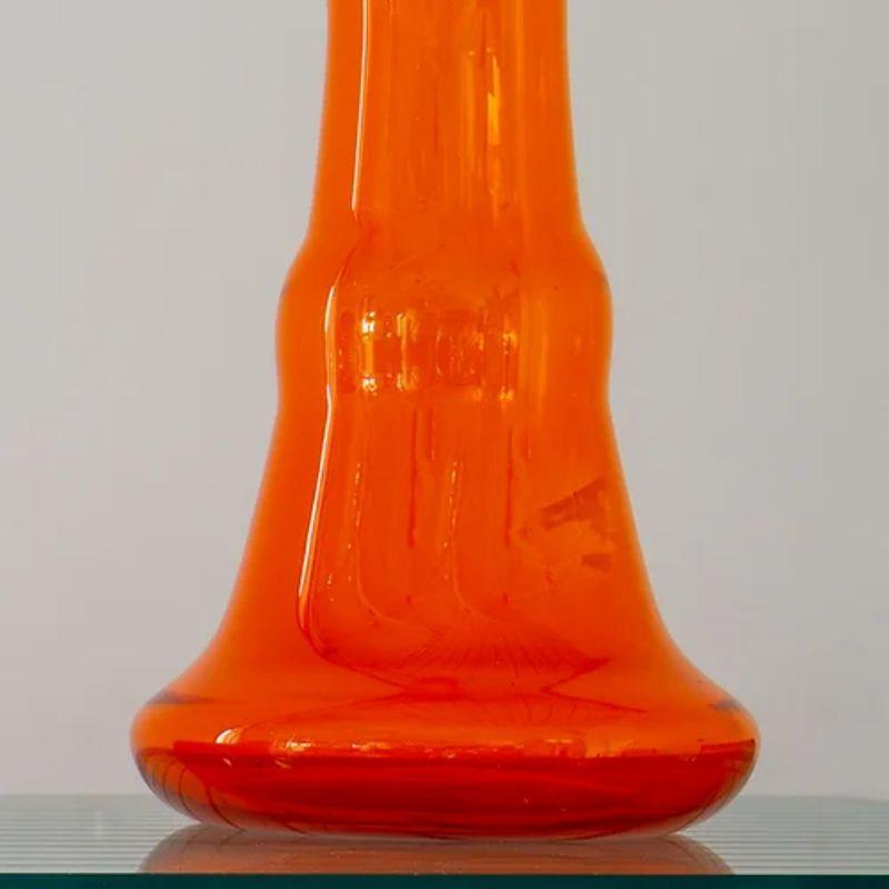 Large Mid Century American Tangerine Glam Glass Decanter, Mid 20th Century In Good Condition In Donhead St Mary, Wiltshire