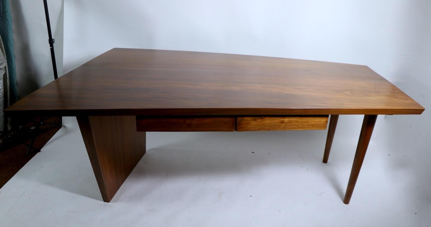 Large Mid Century Asymmetrical Desk 9