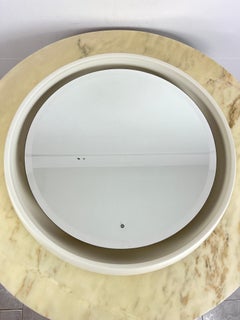 Large Mid-Century Backlit Wall Mirror  Italian Design 1970s