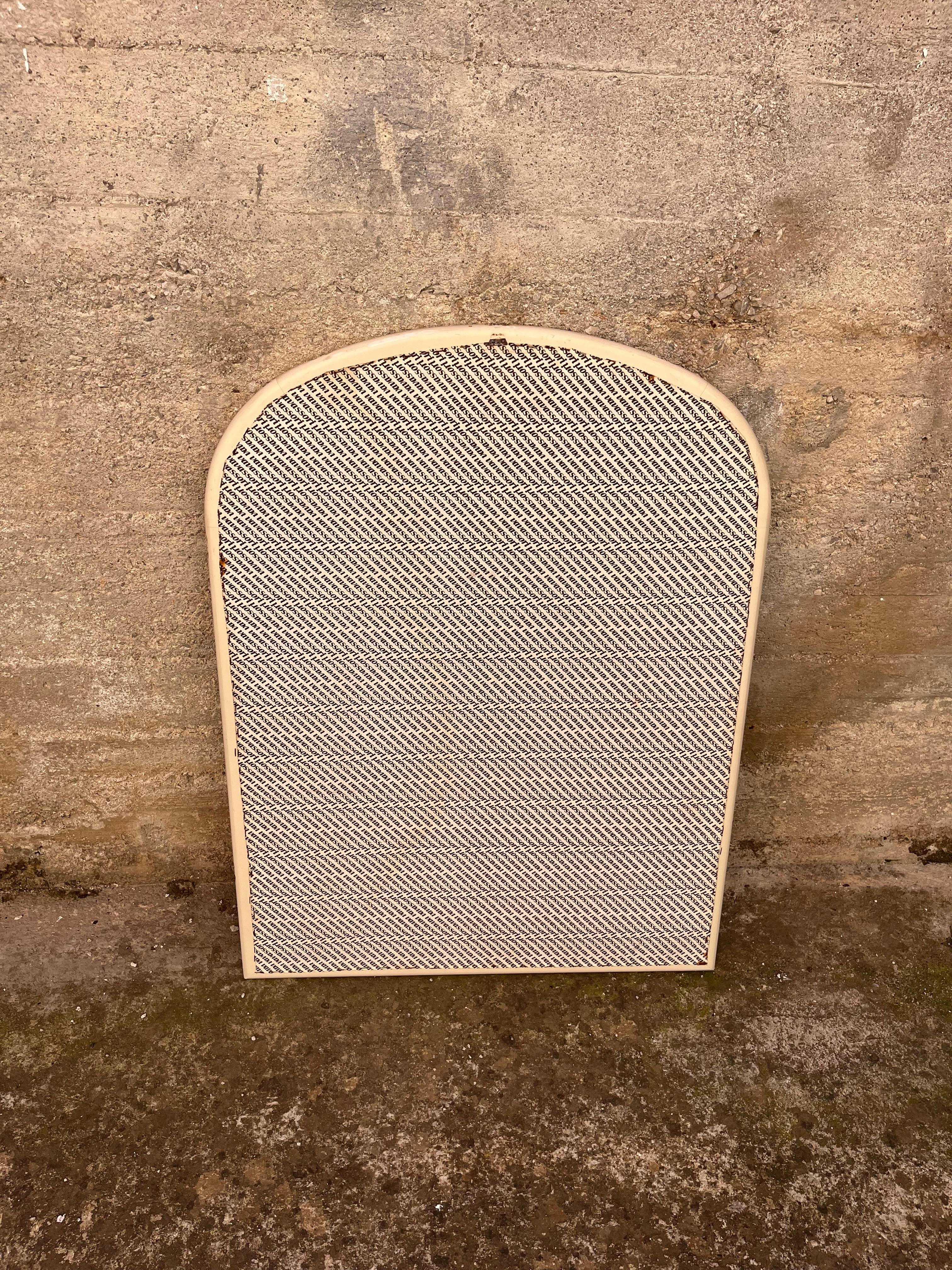 Grande specchio da parete in bambù di metà secolo, design italiano anni '60 in vendita 1