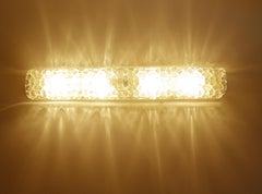 Large Midcentury Bathroom Mirror Vanity Honeycomb Bubble Glass Sconce, 1960s