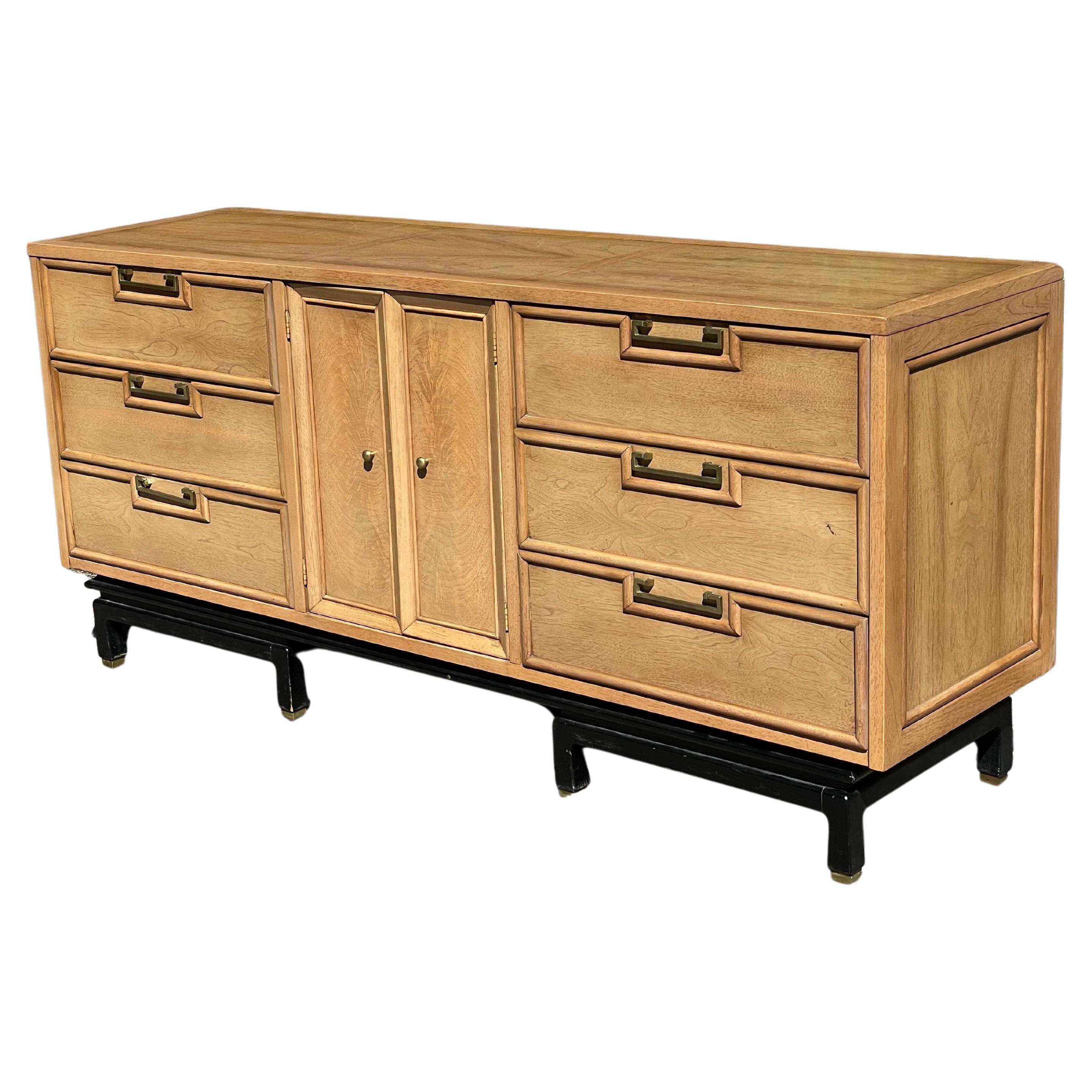 Mid-Century Modern Large Mid-Century Bleached Mahogany Dresser by American of Martinsville, c. 1960