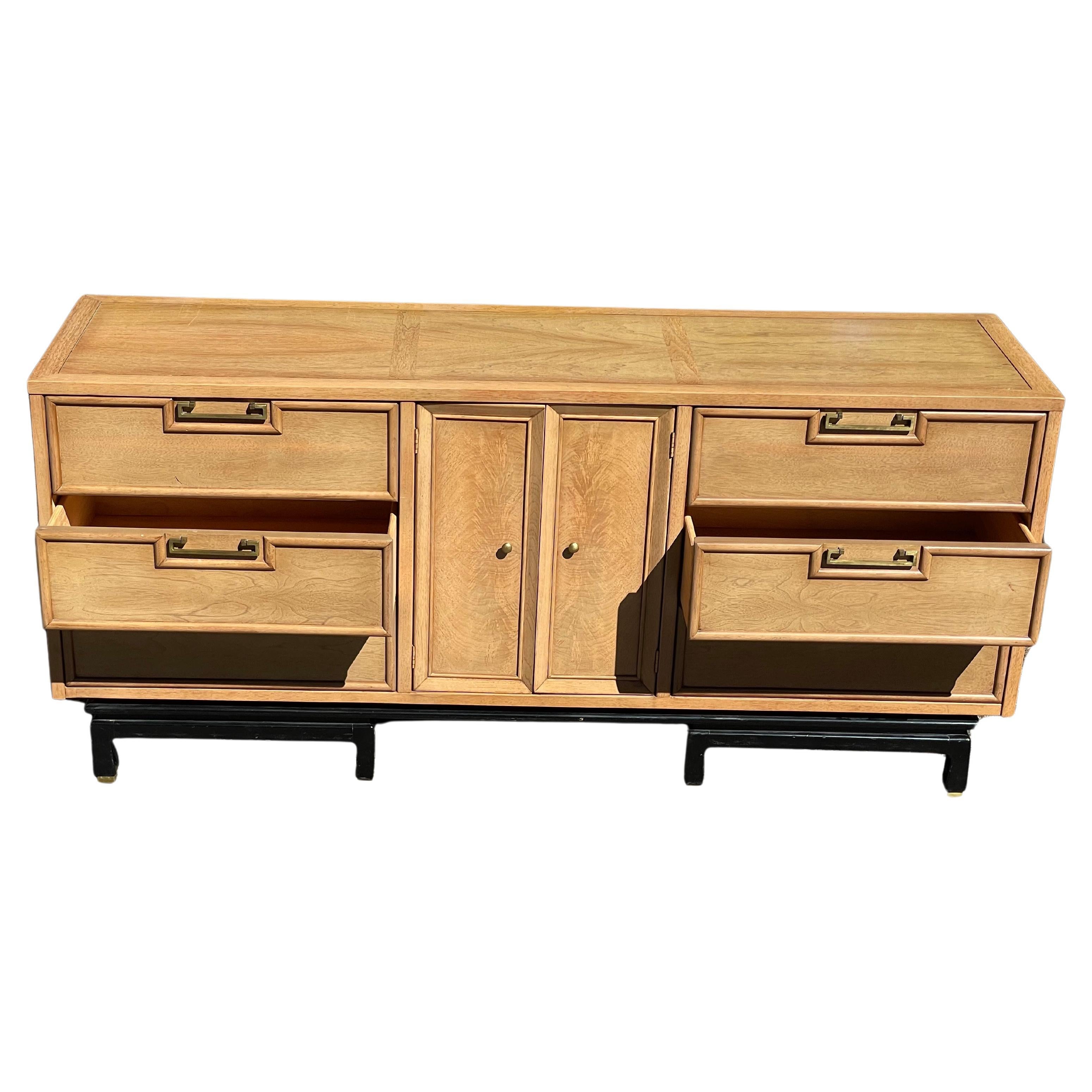 Mid-20th Century Large Mid-Century Bleached Mahogany Dresser by American of Martinsville, c. 1960
