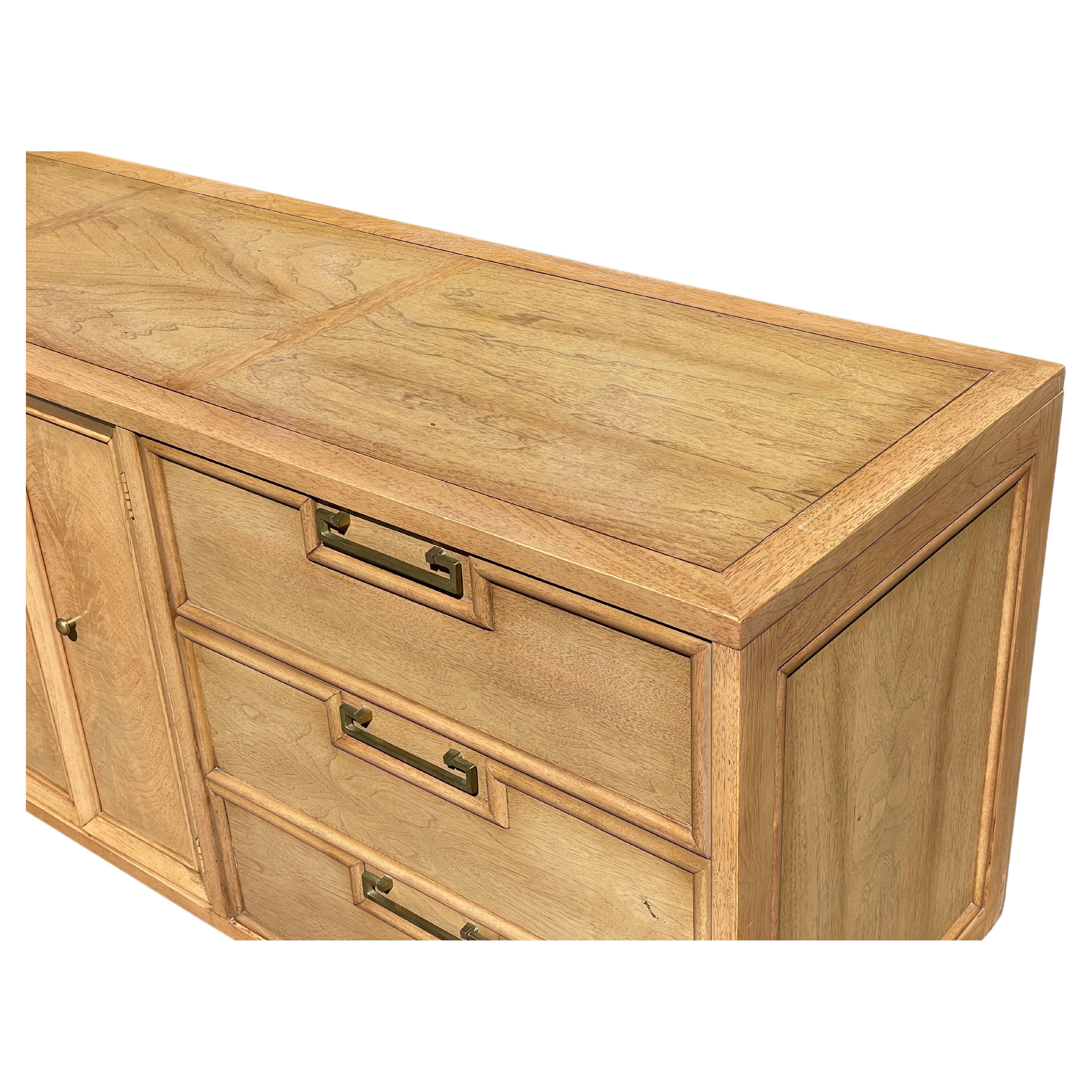 Large Mid-Century Bleached Mahogany Dresser by American of Martinsville, c. 1960 1