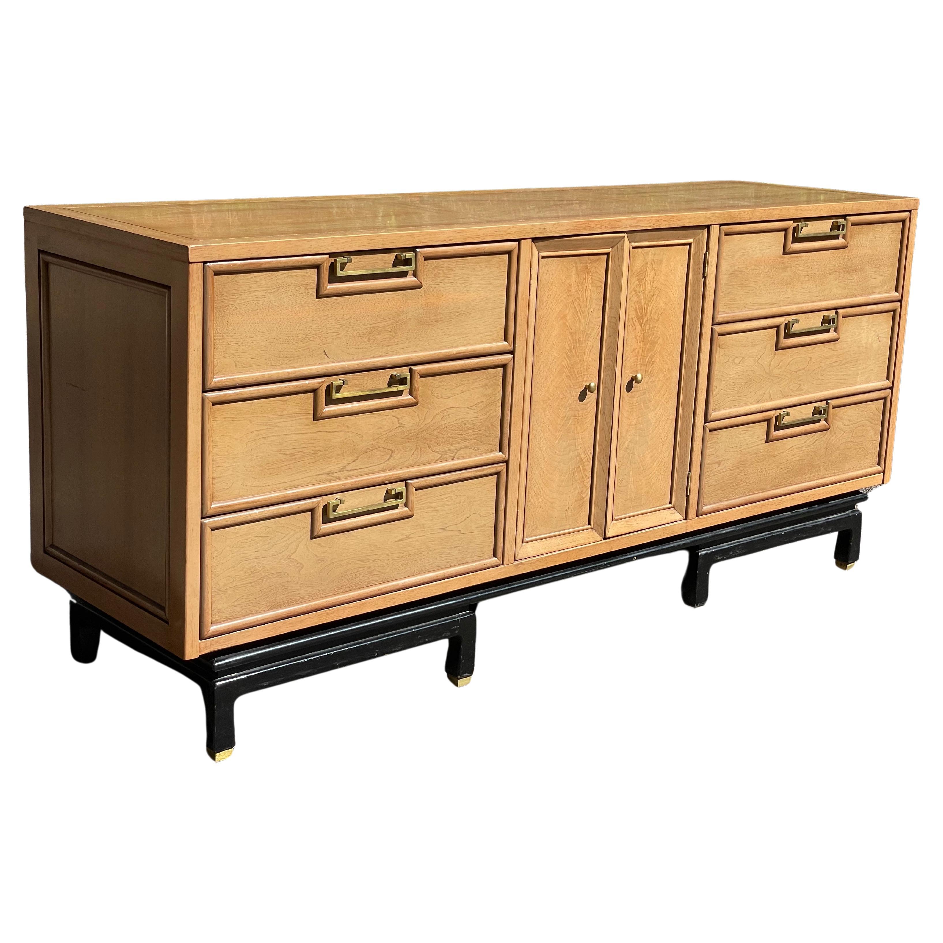 Large Mid-Century Bleached Mahogany Dresser by American of Martinsville, c. 1960 2