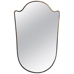 Large Mid-Century Bras Shield Mirror