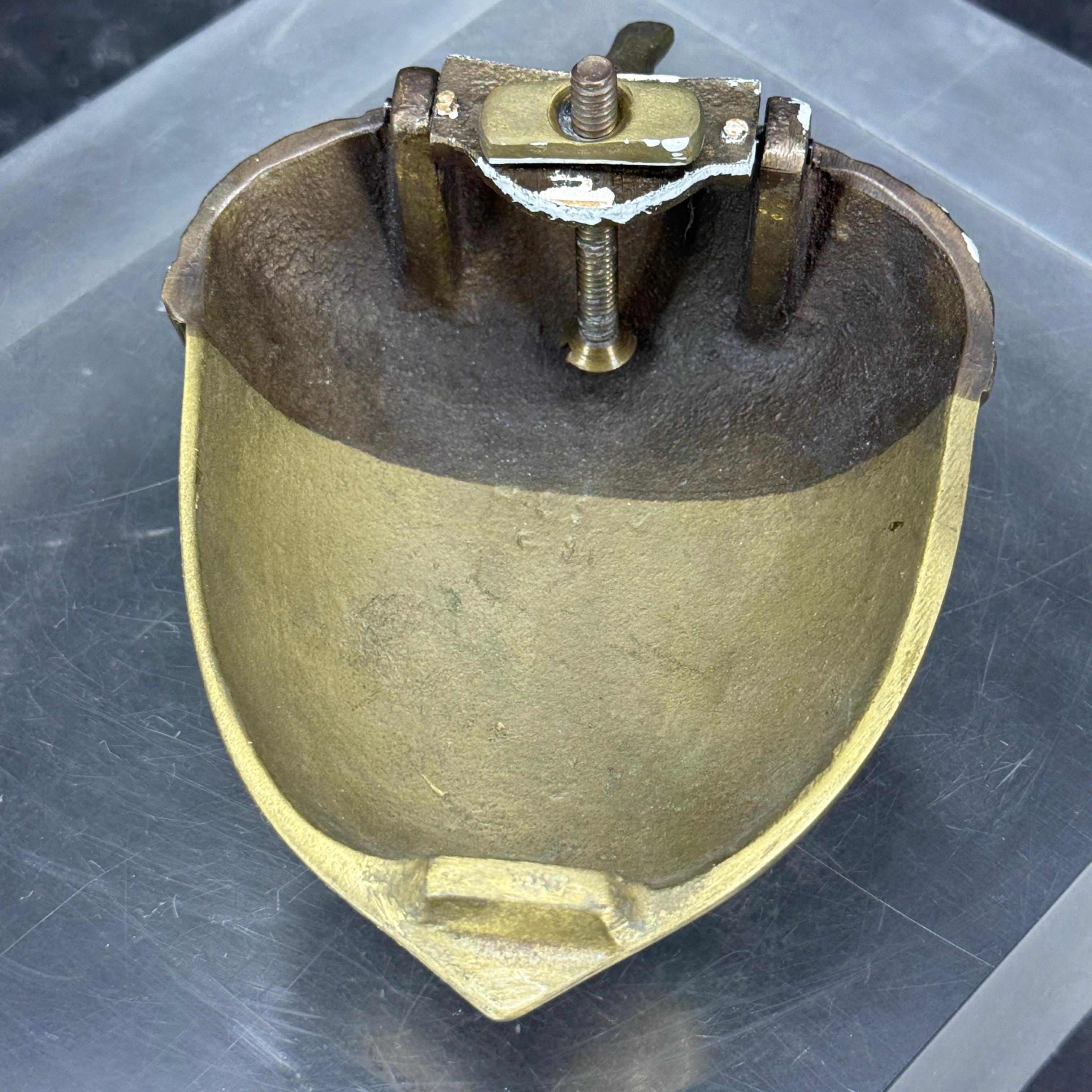 Large Mid-Century Brass Acorn Door Knocker For Sale 4
