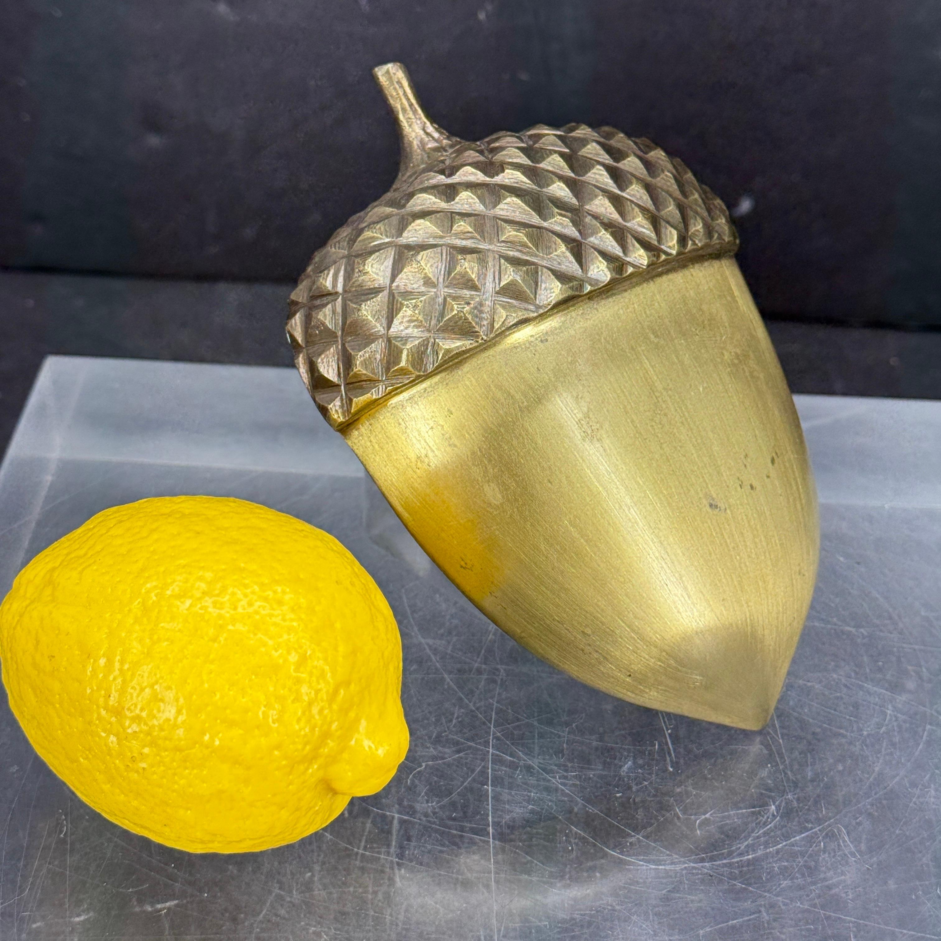 20th Century Large Mid-Century Brass Acorn Door Knocker For Sale